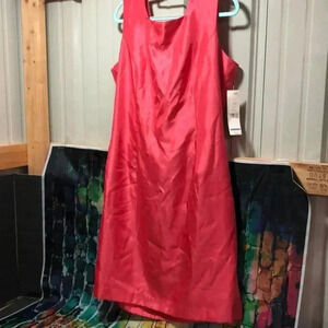 Leslie Fay dress color passion (pink coral) plus size 18